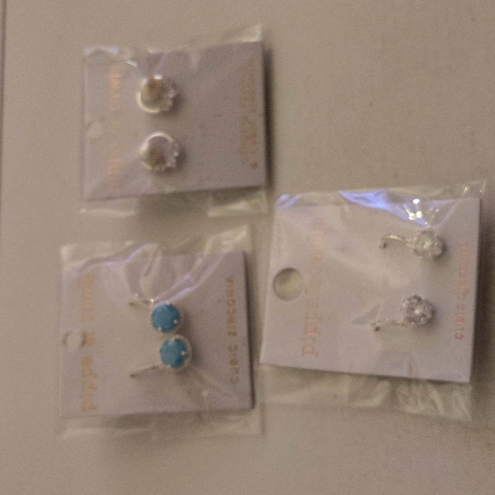 Pippa & Julie Turquoise and Silver Earring Trio